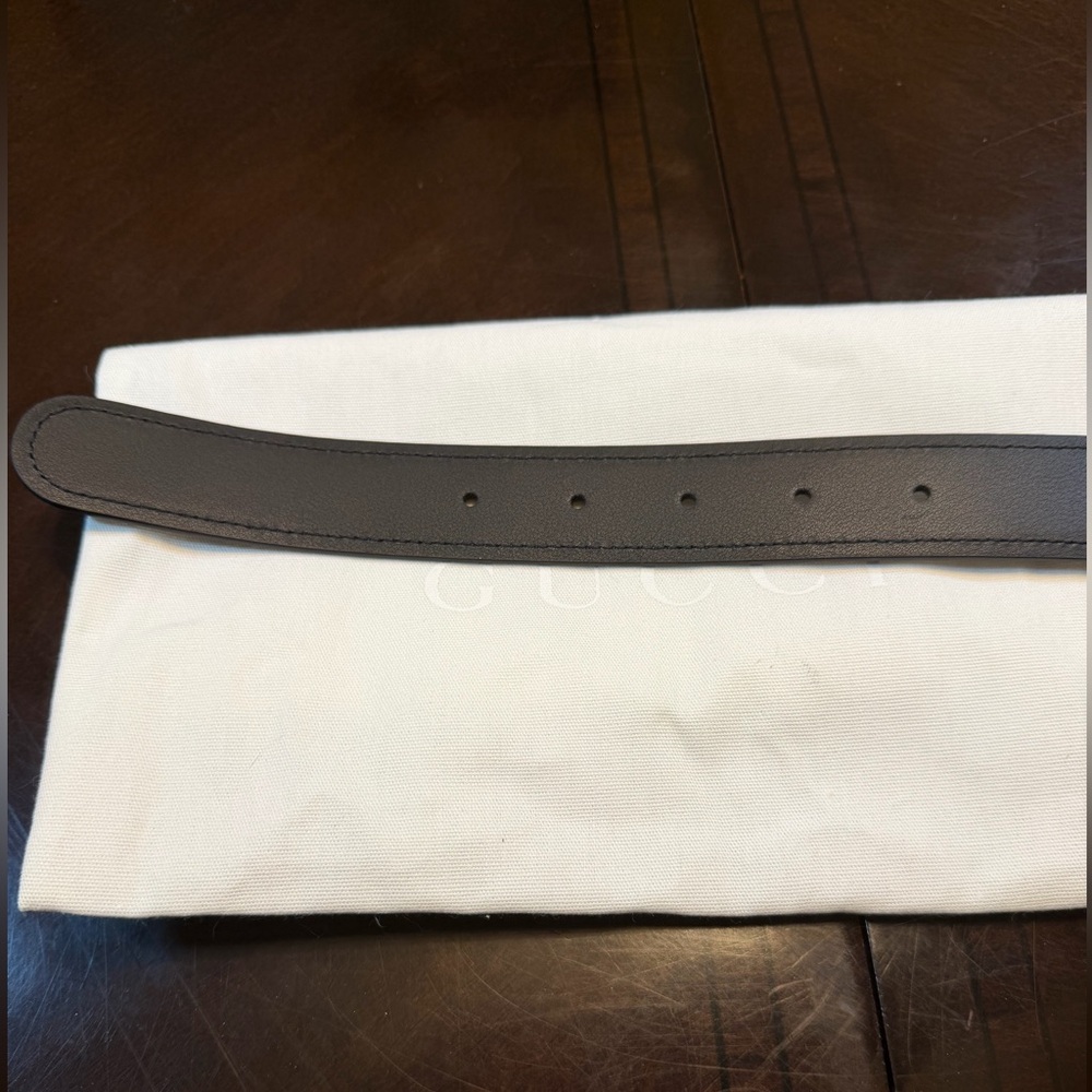 New Gucci GG Logo Buckle Black Belt Size 46 / 115 cm Fits a Waist 42 - 46 - Picture 10 of 11